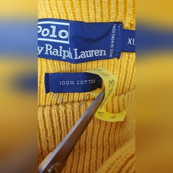Vintage Polo Ralph‎ Lauren PRL-92 Solid Block Thick Crew Neck Cotton Sweater XL - Picture 4 of 6